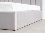 Letto matrimoniale 140x200 imbottito con contenitore TOP line 9 Bluvel 03 Grigio