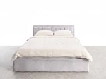 Letto matrimoniale 140x200 imbottito con contenitore TOP line 9 Bluvel 03 Grigio