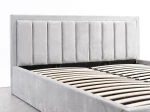 Letto matrimoniale 140x200 imbottito con contenitore TOP line 9 Bluvel 03 Grigio