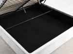Letto matrimoniale 140x200 imbottito con contenitore TOP line 9 Bluvel 03 Grigio
