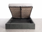 Letto matrimoniale 120x200 imbottito con contenitore TOP line 9 Bluvel 18 Grafite