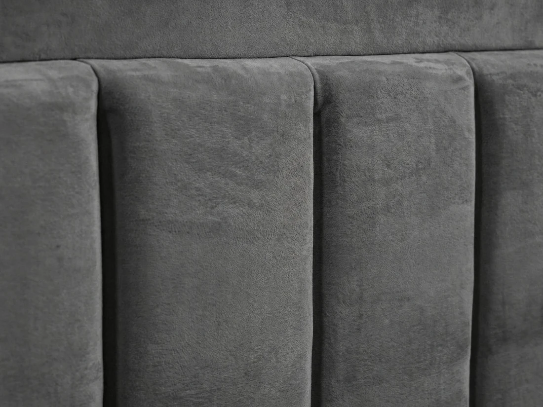 Letto matrimoniale 140x200 imbottito con contenitore TOP line 9 Bluvel 18 Grafite