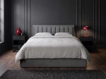 Letto matrimoniale 140x200 imbottito con contenitore TOP line 9 Bluvel 18 Grafite