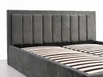 Letto matrimoniale 160x200 imbottito con contenitore TOP line 9 Bluvel 18 Grafite