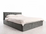 Letto matrimoniale 180x200 imbottito con contenitore TOP line 9 Bluvel 18 Grafite