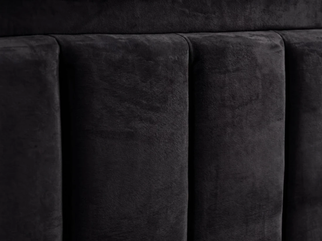 Letto matrimoniale 120x200 imbottito con contenitore TOP line 9 Bluvel 19 Nero