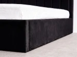 Letto matrimoniale 140x200 imbottito con contenitore TOP line 9 Bluvel 19 Nero