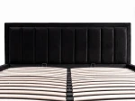 Letto matrimoniale 140x200 imbottito con contenitore TOP line 9 Bluvel 19 Nero