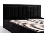 Letto matrimoniale 140x200 imbottito con contenitore TOP line 9 Bluvel 19 Nero