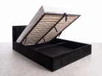 Letto matrimoniale 160x200 imbottito con contenitore TOP line 9 Bluvel 19 Nero