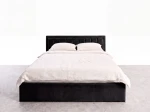 Letto matrimoniale 160x200 imbottito con contenitore TOP line 9 Bluvel 19 Nero