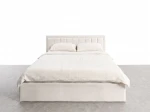 Letto matrimoniale 120x200 imbottito con contenitore TOP line 9 Bluvel 22 Beige