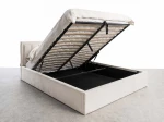 Letto matrimoniale 140x200 imbottito con contenitore TOP line 9 Bluvel 22 Beige