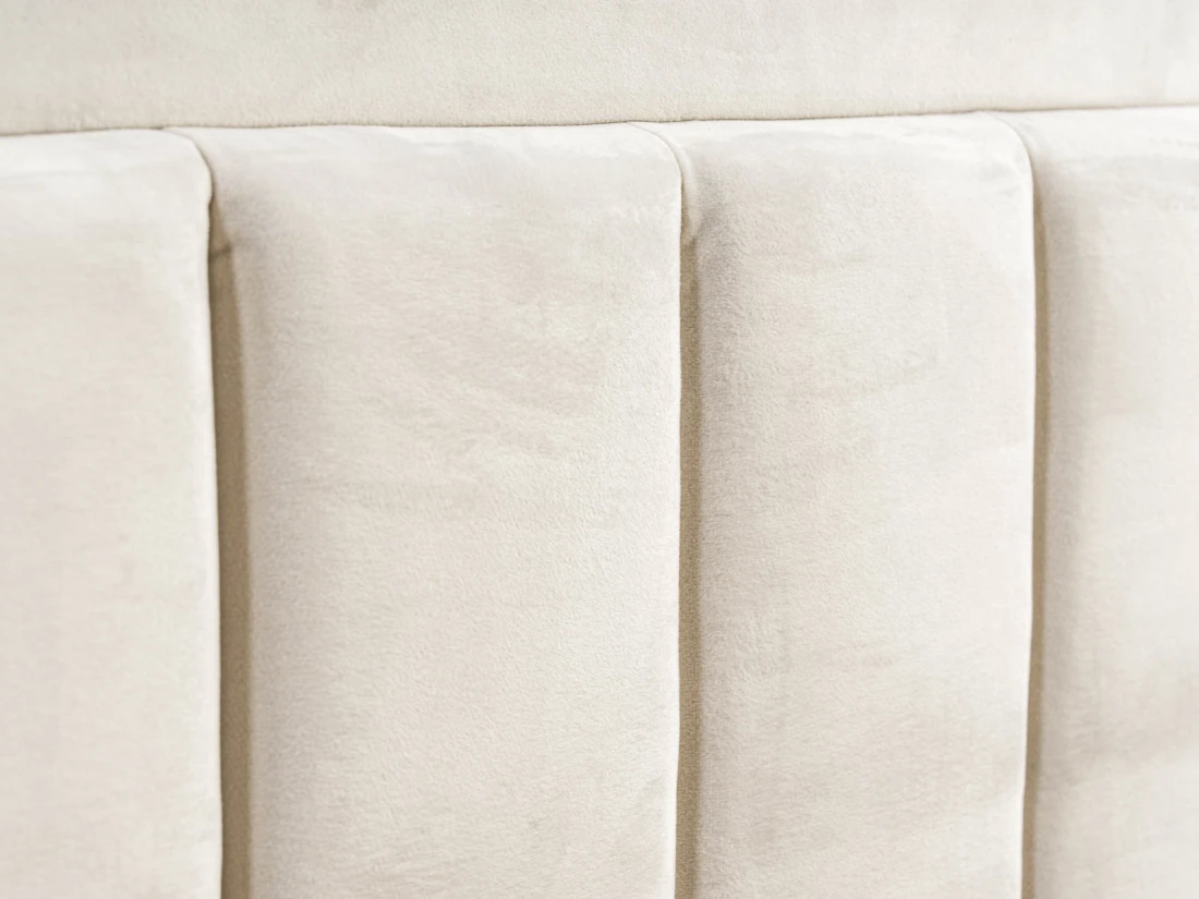 Letto matrimoniale 160x200 imbottito con contenitore TOP line 9 Bluvel 22 Beige
