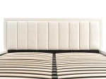 Letto matrimoniale 160x200 imbottito con contenitore TOP line 9 Bluvel 22 Beige