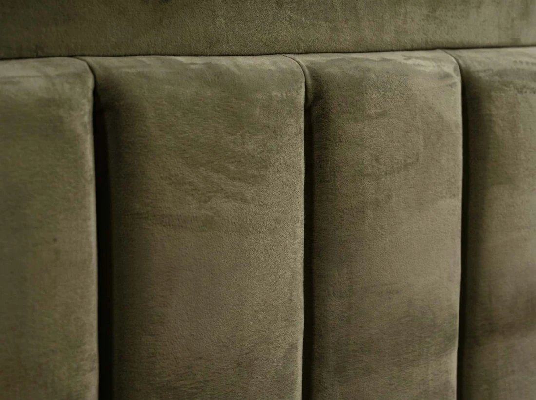 Letto matrimoniale 160x200 imbottito con contenitore TOP line 9 Bluvel 77 Oliva