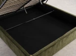 Letto matrimoniale 160x200 imbottito con contenitore TOP line 9 Bluvel 77 Oliva