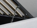 Divano singolo imbottito 90x200 con contenitore con struttura, Leo Colet 04 Grigio Chiaro