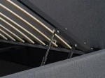 Divano singolo imbottito 90x200 con contenitore con struttura, Leo Colet 17 Grigio