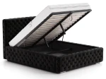 Letto imbottito 160x200 con contenitore PRO line 15 nero Bluvel 19
