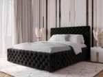 Letto imbottito 160x200 con contenitore PRO line 15 nero Bluvel 19