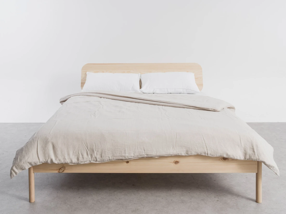 Letto in legno 140x200 Japandi pino