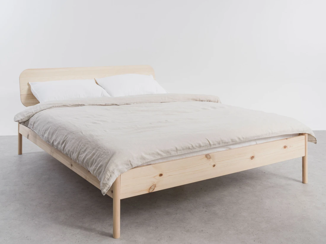 Letto in legno 160x200 Japandi pino