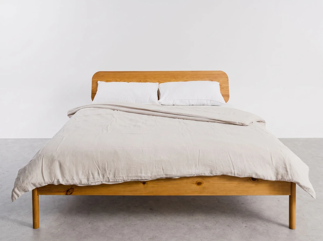 Letto in legno 160x200 Japandi rovere