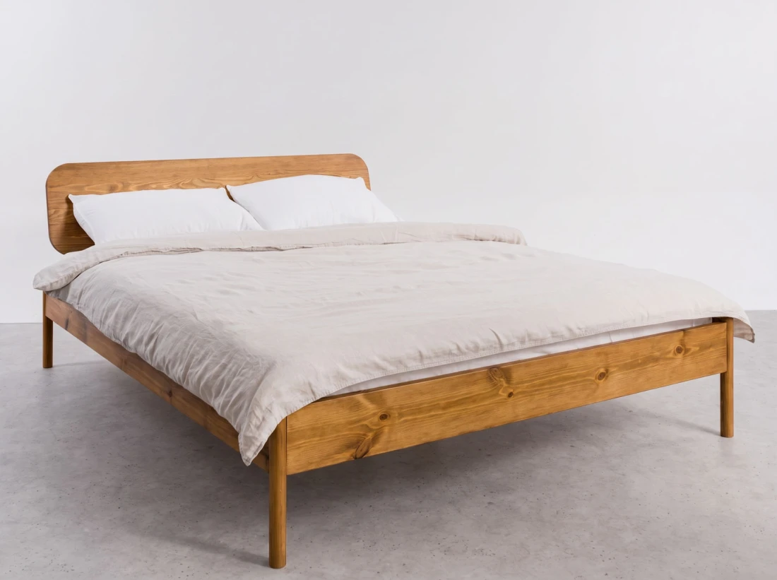 Letto in legno 180x200 Japandi rovere