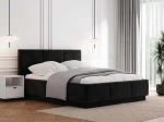 Letto matrimoniale 140x200 imbottito, levitante con contenitore TOP line 8 Bluvel 19 Nero