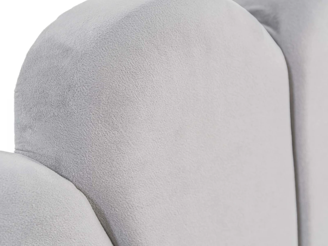 Letto imbottito per bambini con contenitore 120x200 in grigio Bluvel 03 Kids Line 3 conchiglia di mare