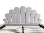 Letto imbottito per bambini con contenitore 120x200 in grigio Bluvel 03 Kids Line 3 conchiglia di mare