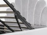 Letto imbottito per bambini con contenitore 120x200 in grigio Bluvel 03 Kids Line 3 conchiglia di mare