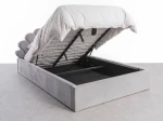 Letto imbottito per bambini con contenitore 120x200 in grigio Bluvel 03 Kids Line 3 conchiglia di mare