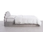 Letto imbottito per bambini con contenitore 120x200 in grigio Bluvel 03 Kids Line 3 conchiglia di mare