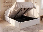 Letto imbottito per bambini con contenitore 120x200 in beige Bluvel 22 Kids Line 3 conchiglia di mare