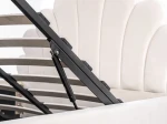 Letto imbottito per bambini con contenitore 120x200 in beige Bluvel 22 Kids Line 3 conchiglia di mare