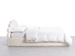 Letto imbottito per bambini con contenitore 120x200 in beige Bluvel 22 Kids Line 3 conchiglia di mare