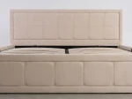 Letto imbottito 160x200 con contenitore, Rema Beige Velvet