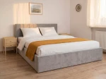 Letto imbottito 120x200 con contenitore, Tilo Grigio Velvet