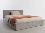 Letto imbottito 160x200 con contenitore, Tilo Grigio Velvet