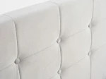 Letto imbottito 140x200 Sumi Grigio Velvet