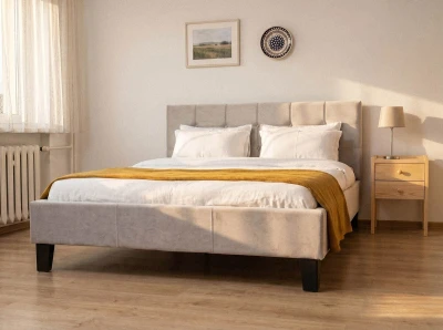 Letto imbottito 160x200 Sumi Grigio Velvet