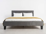 Letto imbottito 140x200 Sumi Grafite Velvet