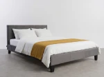 Letto imbottito 160x200 Sumi Grafite Velvet