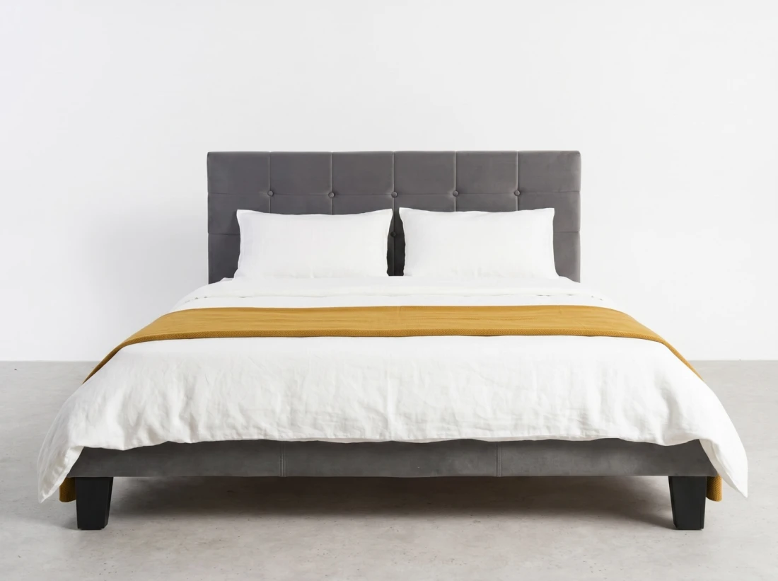 Letto imbottito 180x200 Sumi Grafite Velvet
