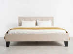 Letto imbottito 120x200 Sumi Beige Velvet