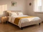 Letto imbottito 120x200 Sumi Beige Velvet