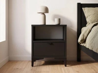 Comodino 38x47 cm Nobio nero