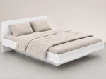 Letto levitante con contenitore 140x200 bianco DM2 realizzato con pannello per mobili